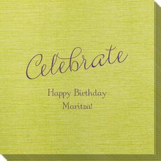 Expressive Script Celebrate Bamboo Luxe Napkins