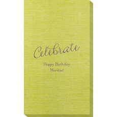 Expressive Script Celebrate Bamboo Luxe Guest Towels