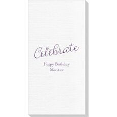 Expressive Script Celebrate Deville Guest Towels