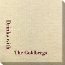 Left Corner Text Bamboo Luxe Napkins