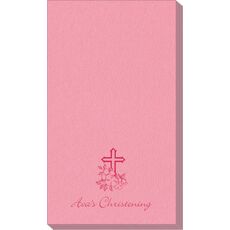 Floral Cross Linen Like Guest Towels