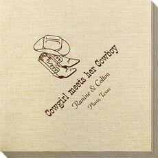 Western Boots & Cowboy Hat Bamboo Luxe Napkins