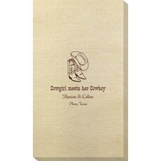 Western Boots & Cowboy Hat Bamboo Luxe Guest Towels