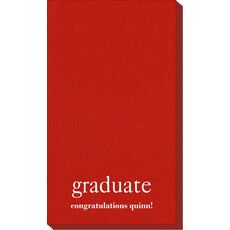 Big Word Graduate Linen Like Guest Towels