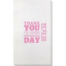 Sharing Our Special Day Bamboo Luxe Guest Towels