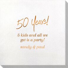 Fun 50 Years Bamboo Luxe Napkins