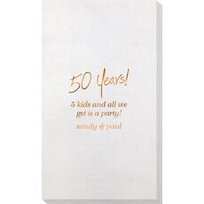 Fun 50 Years Bamboo Luxe Guest Towels