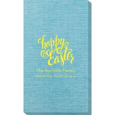 Calligraphy Happy Easter Bamboo Luxe Guest Towels