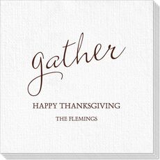 Expressive Script Gather Deville Napkins