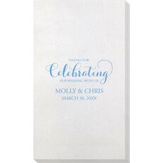 Thanks For Celebrating Any Event Bamboo Luxe Guest Towels