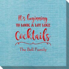 It's Beginning To Look A Lot Like Cocktails Bamboo Luxe Napkins