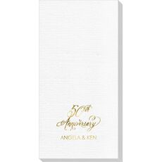 Elegant 50th Anniversary Deville Guest Towels
