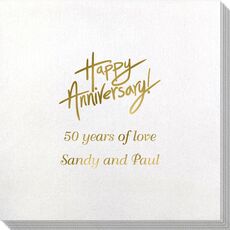 Fun Happy Anniversary Bamboo Luxe Napkins