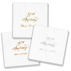 Pick Your Elegant Anniversary Year Deville Napkins