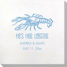 He's Her Lobster Bamboo Luxe Napkins