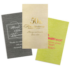 Custom Bamboo Luxe Guest Towels with Your 1-Color Logo with Text we will Typeset