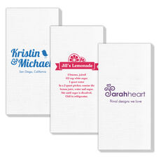 Custom Deville Guest Towels with Your 1-Color Logo with Text we will Typeset