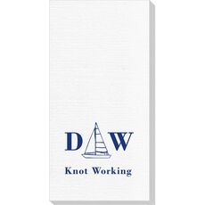 Sailboat Initials Deville Guest Towels