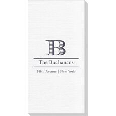 Striped Initial and Text Deville Guest Towels