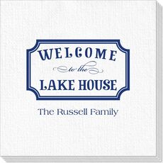 Welcome to the Lake House Sign Deville Napkins