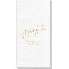 Expressive Script Grateful Deville Guest Towels