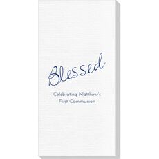 Expressive Script Blessed Deville Guest Towels