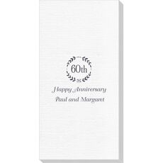 60th Wreath Deville Guest Towels
