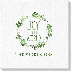Joy to the World Wreath Deville Napkins