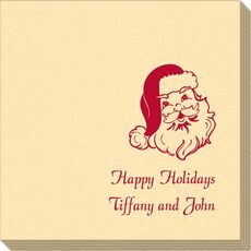 Happy Santa Claus Linen Like Napkins