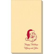 Happy Santa Claus Linen Like Guest Towels