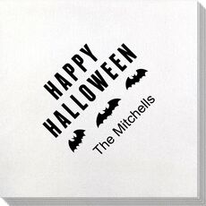 Happy Halloween Bats Bamboo Luxe Napkins