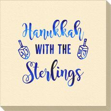 Hanukkah Dreidels Linen Like Napkins