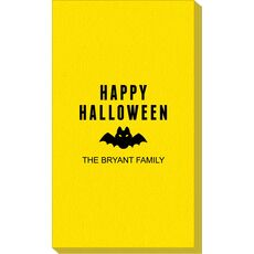 Happy Halloween Bat Linen Like Guest Towels
