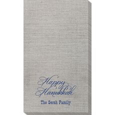 Elegant Happy Hanukkah Bamboo Luxe Guest Towels