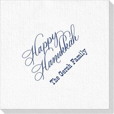 Elegant Happy Hanukkah Deville Napkins