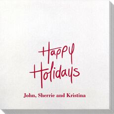 Fun Happy Holidays Bamboo Luxe Napkins