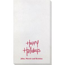 Fun Happy Holidays Bamboo Luxe Guest Towels