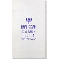 Latke Fun Hanukkah Bamboo Luxe Guest Towels
