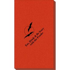 Full Moon with Bats Linen Like Guest Towels