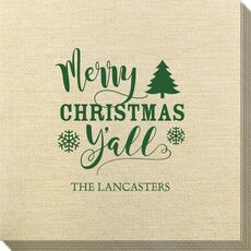 Merry Christmas Y'all Bamboo Luxe Napkins