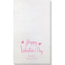 Happy Valentine's Day Bamboo Luxe Guest Towels