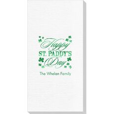 Happy St. Paddy's Day Clover Deville Guest Towels