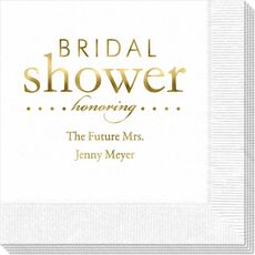 Bridal Shower Honoring Napkins