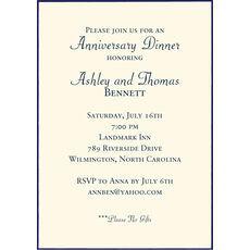 West Coast Navy Border Invitations