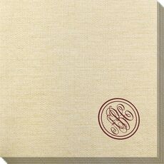 Petite Double Circle Monogram Bamboo Luxe Napkins