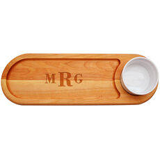Block Monogram 21-inch Dip & Serve Wood Board