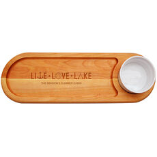 Live Love Lake Dip & Serve 21-inch Wood Board