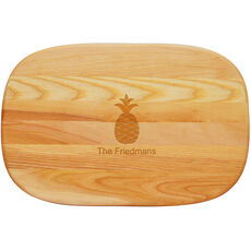 Pineapple and Name Medium 15-inch Wood Cutting Board
