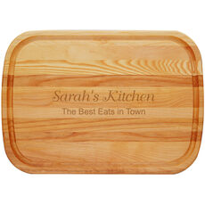 Your Text Large 21-inch Wood Cutting Board