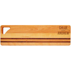 Modern Couple Horizon Long 20-inch Wood Cutting Board